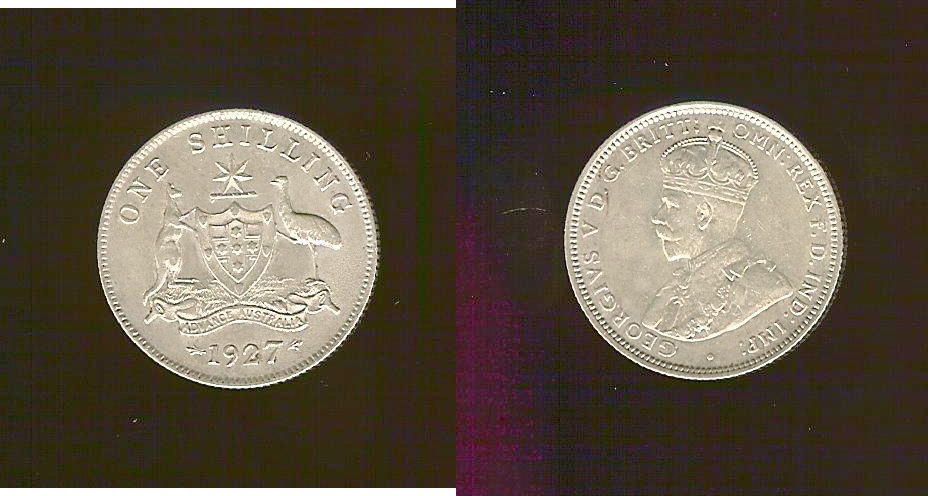 AUSTRALIE 1 Shilling Georges V 1927 TTB